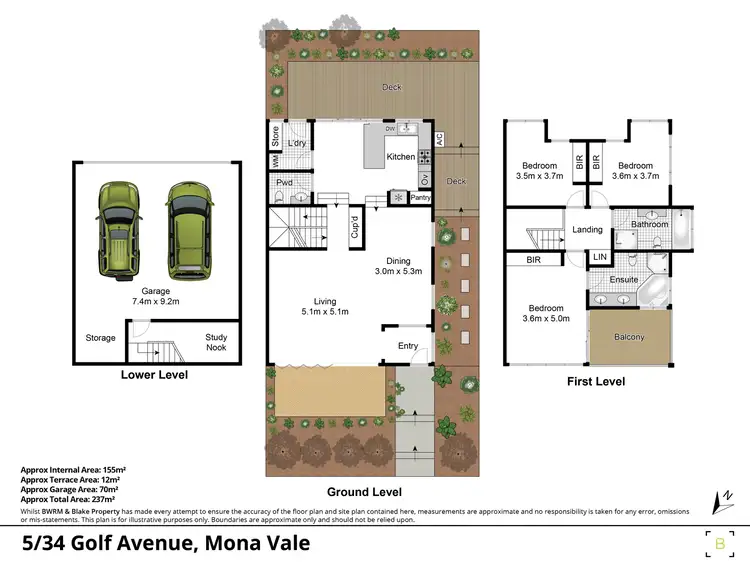 Floorplan of Homely townhouse listing, 5/34 Golf Avenue, Mona Vale NSW 2103