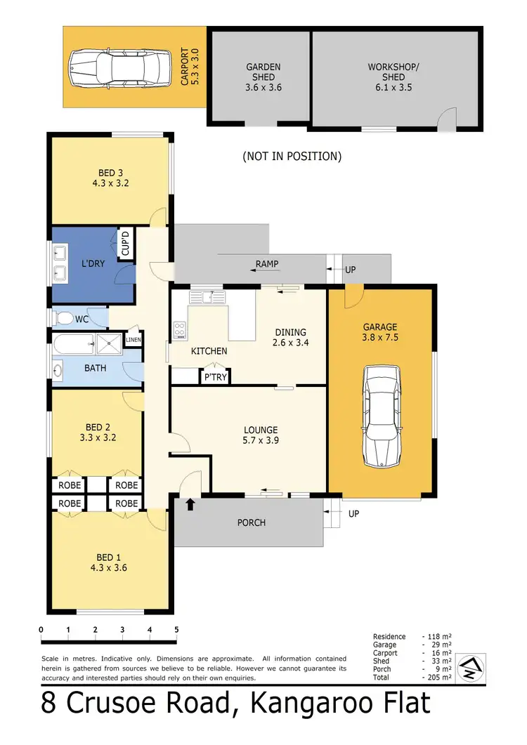 Floorplan of Homely house listing, 8 Crusoe Road, Kangaroo Flat VIC 3555