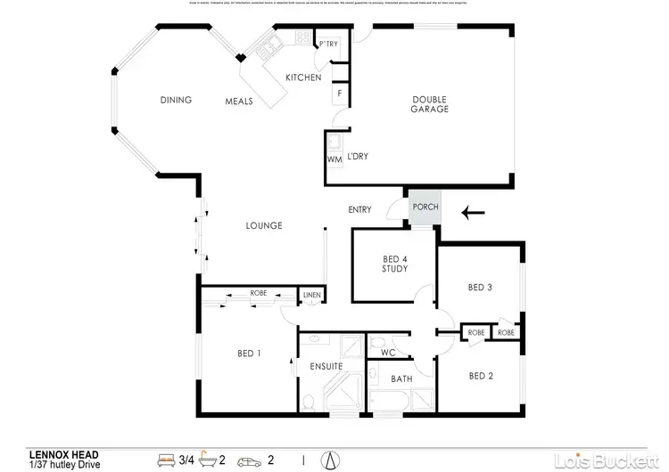 Floorplan of Homely house listing, 37A Hutley Drive, Lennox Head NSW 2478