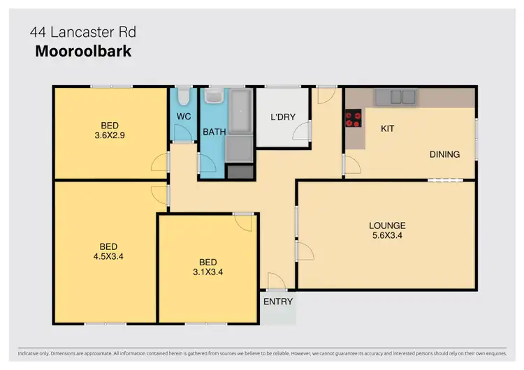 Floorplan of Homely house listing, 44 Lancaster Road, Mooroolbark VIC 3138