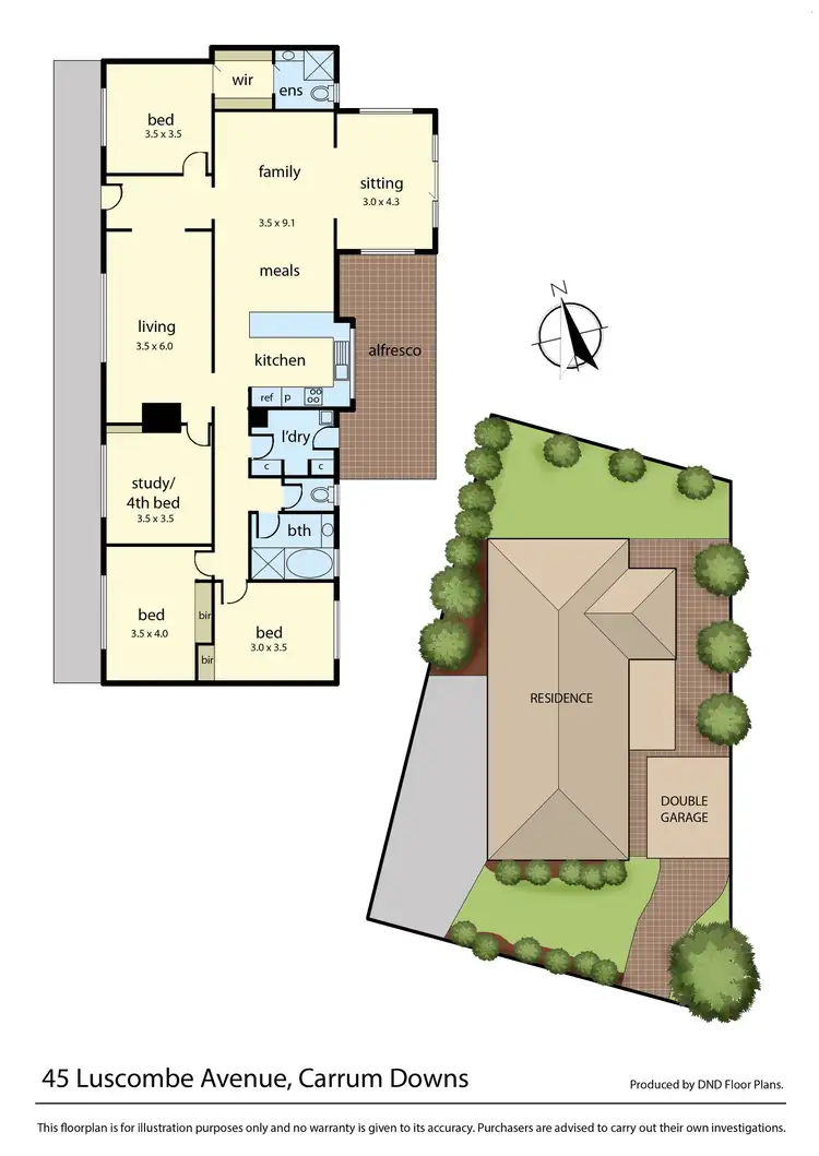 Floorplan of Homely house listing, 45 Luscombe Avenue, Carrum Downs VIC 3201