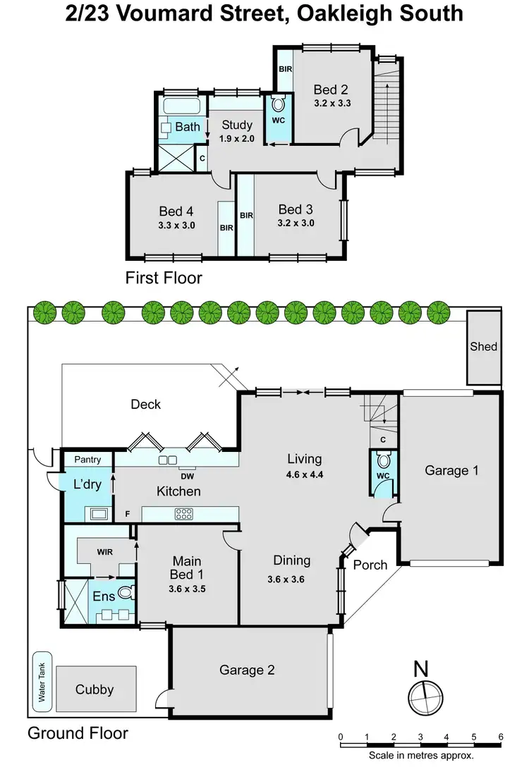 Floorplan of Homely townhouse listing, 2/23 Voumard Street, Oakleigh South VIC 3167
