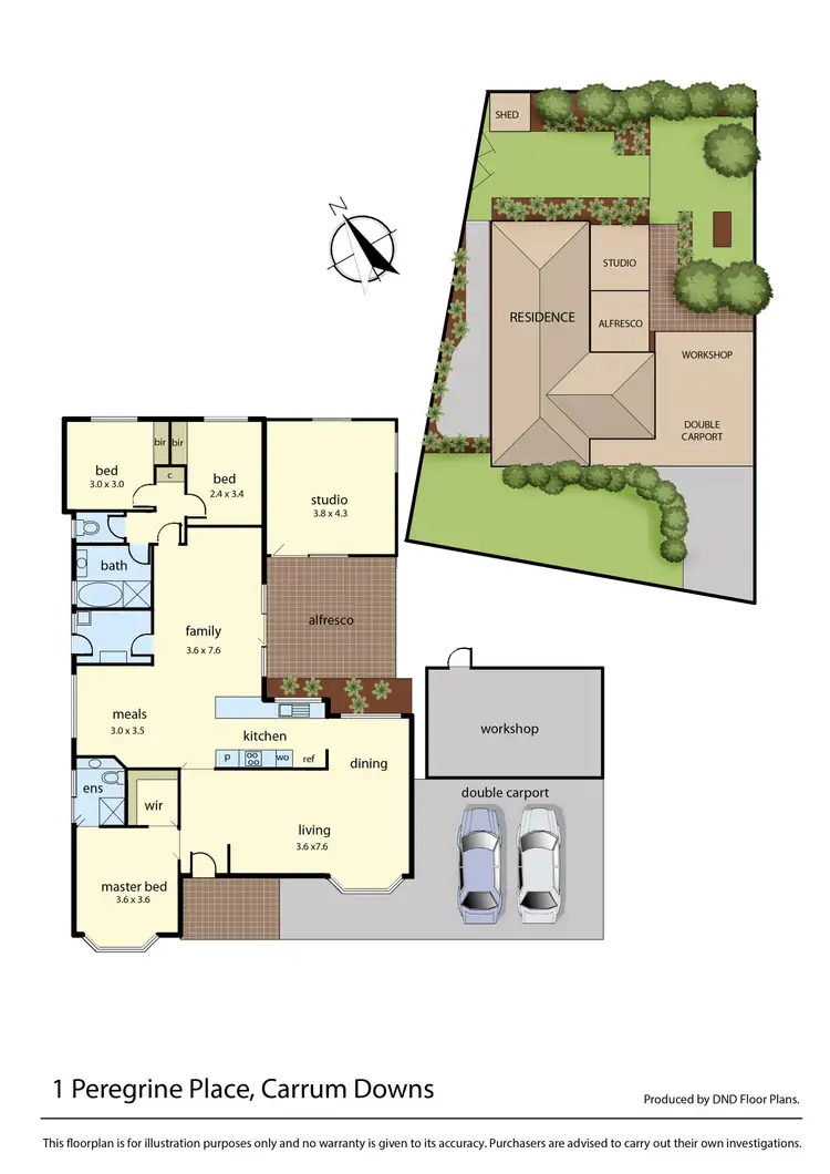 Floorplan of Homely house listing, 1 Peregrine Place, Carrum Downs VIC 3201