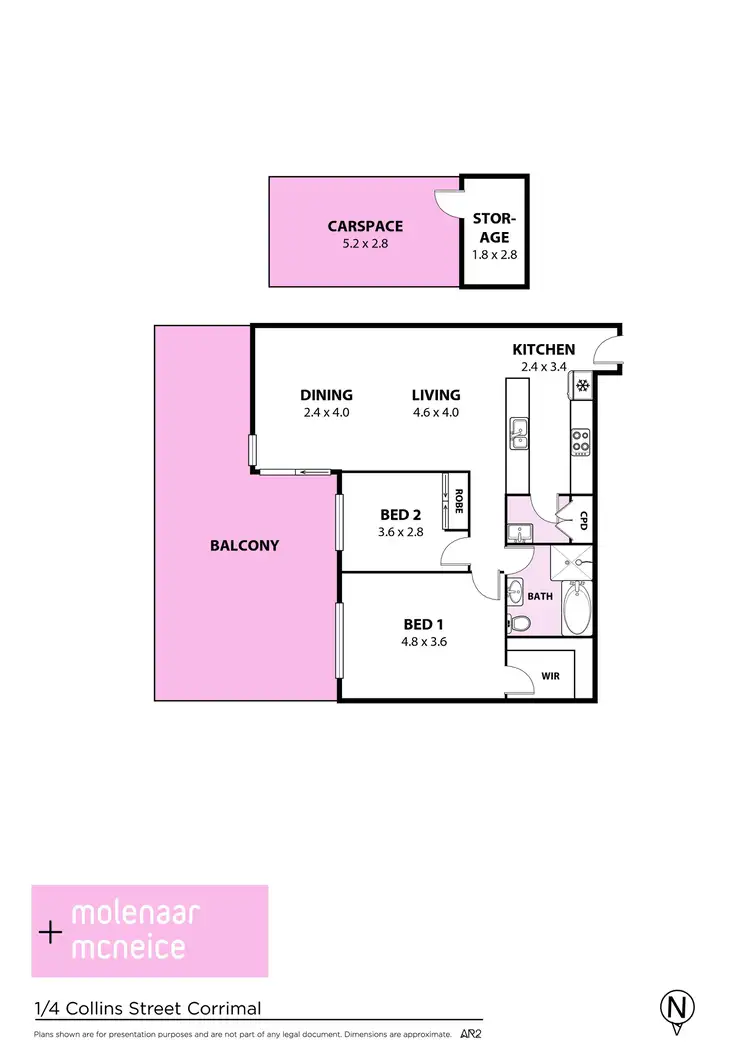 Floorplan of Homely apartment listing, 1/40 Collins Street, Corrimal NSW 2518