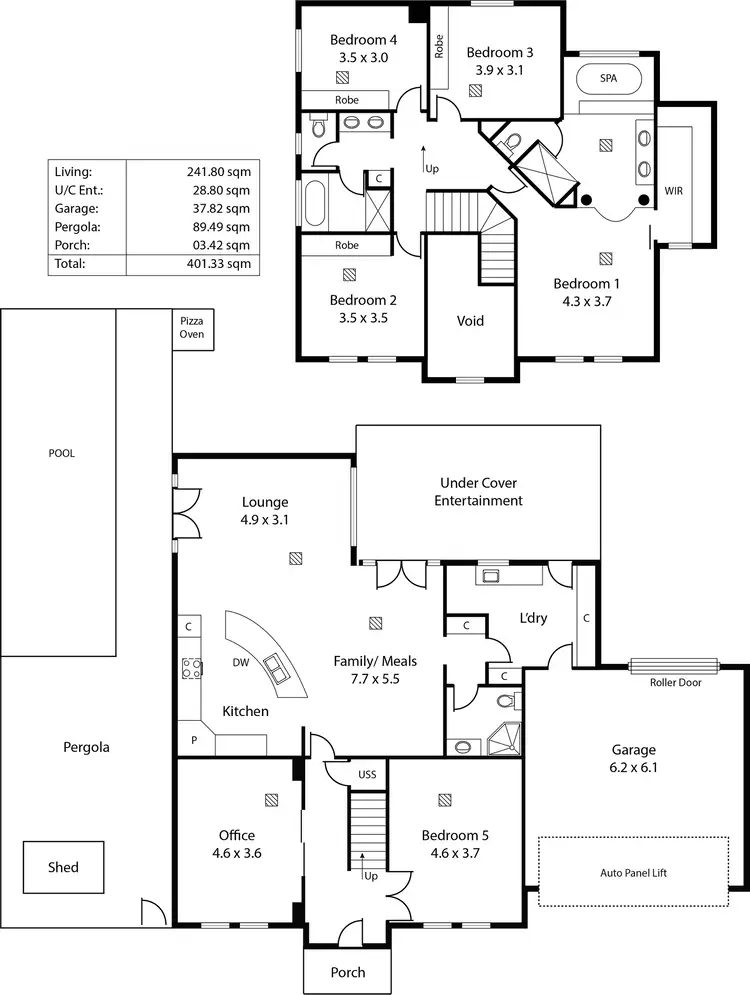 Floorplan of Homely house listing, 7 Hambour Place, Wattle Park SA 5066