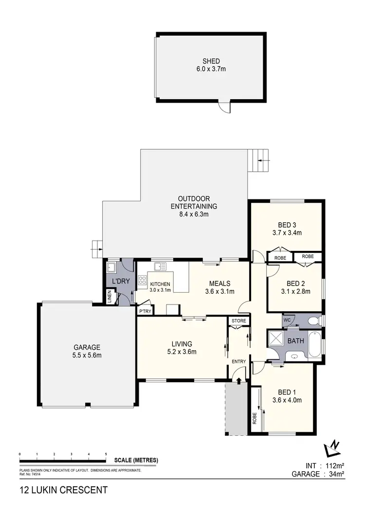 Floorplan of Homely house listing, 12 Lukin Crescent, Kangaroo Flat VIC 3555