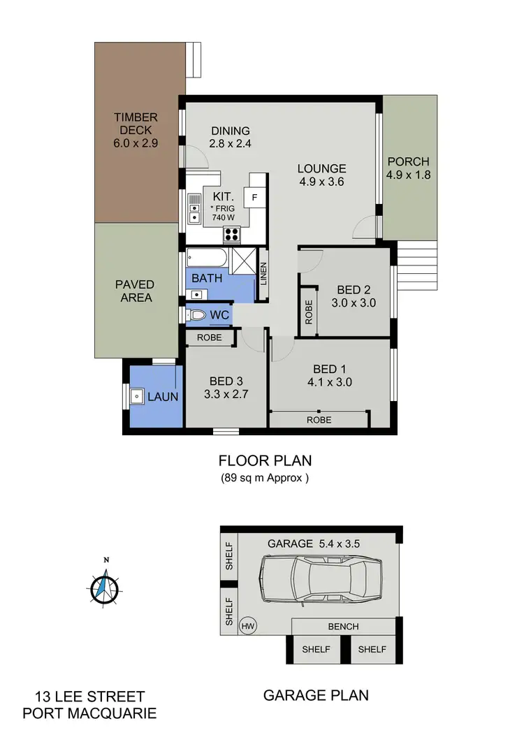 Floorplan of Homely house listing, 13 Lee Street, Port Macquarie NSW 2444