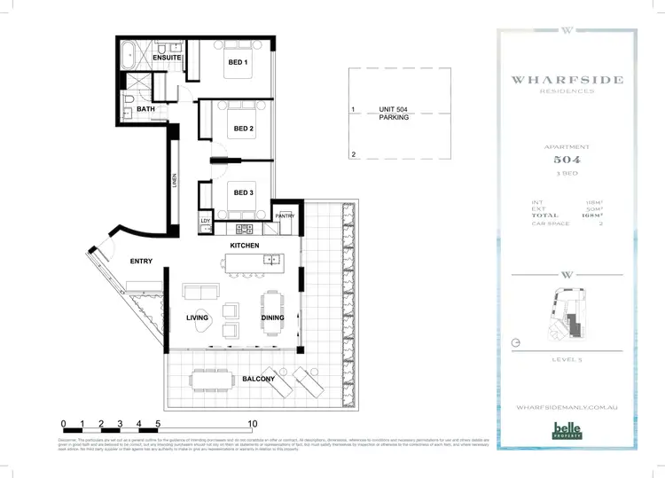 Floorplan of Homely apartment listing, Level 5/504/2 West Promenade, Manly NSW 2095