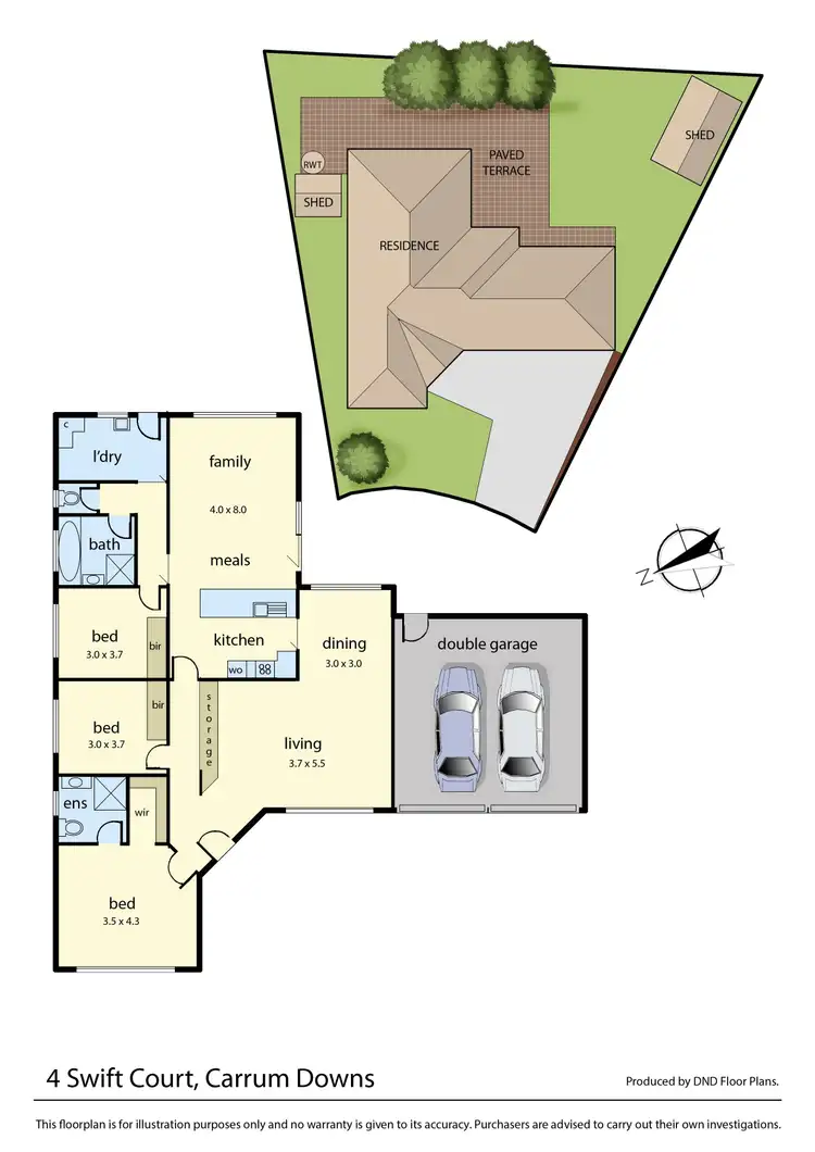 Floorplan of Homely house listing, 4 Swift Court, Carrum Downs VIC 3201