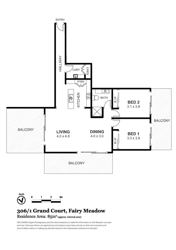 Floorplan of Homely apartment listing, 306/1 Grand Court, Fairy Meadow NSW 2519