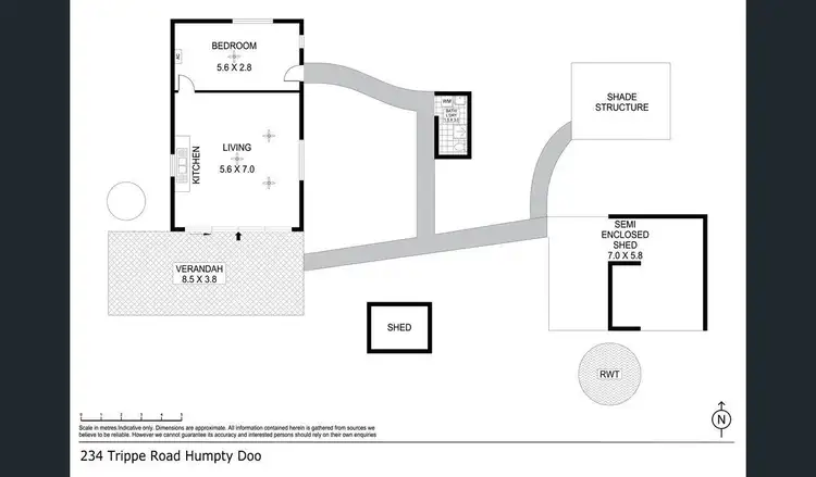Floorplan of Homely rural property listing, 243 Trippe Road, Humpty Doo NT 836