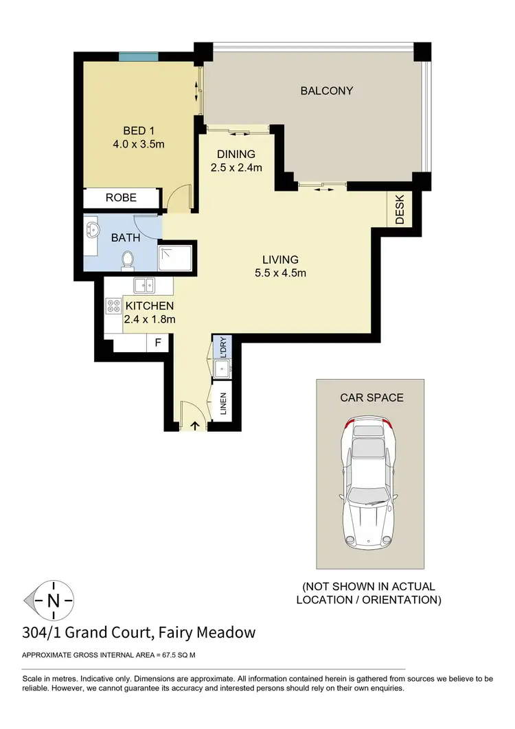 Floorplan of Homely apartment listing, 304/1 Grand Court, Fairy Meadow NSW 2519