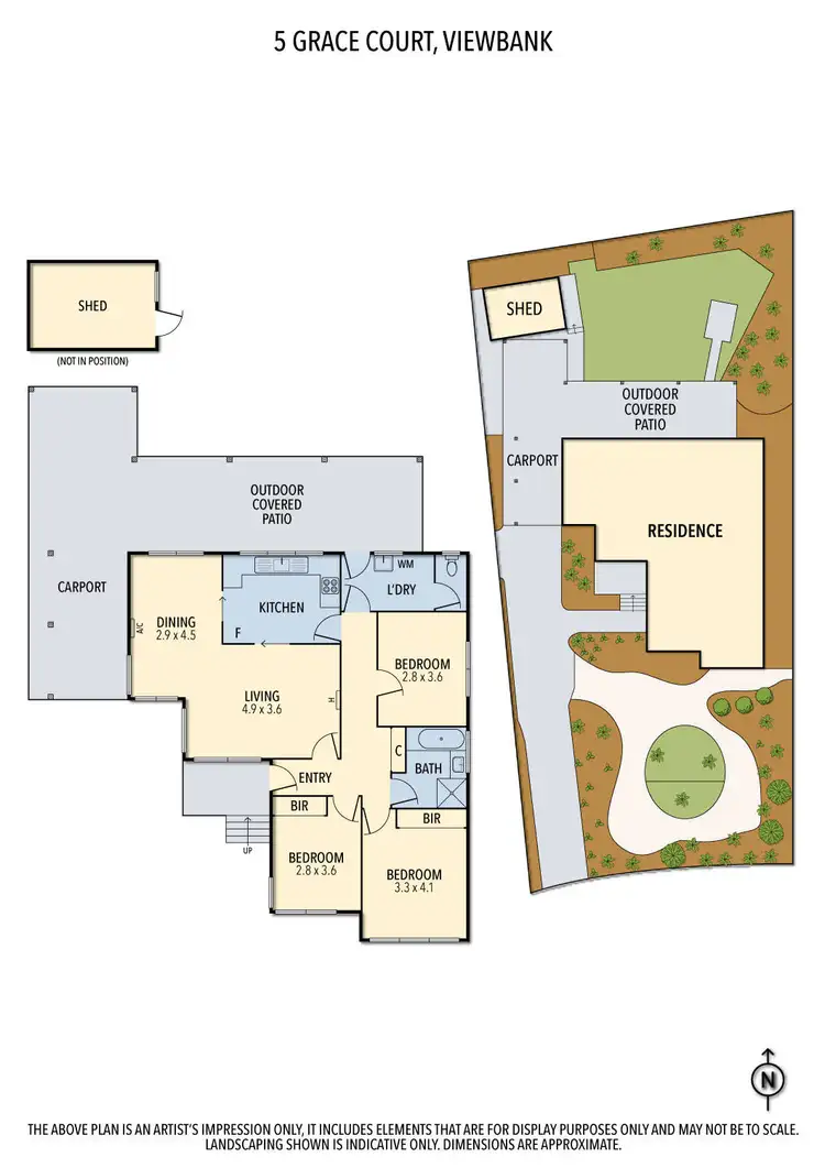 Floorplan of Homely house listing, 5 Grace Court, Viewbank VIC 3084