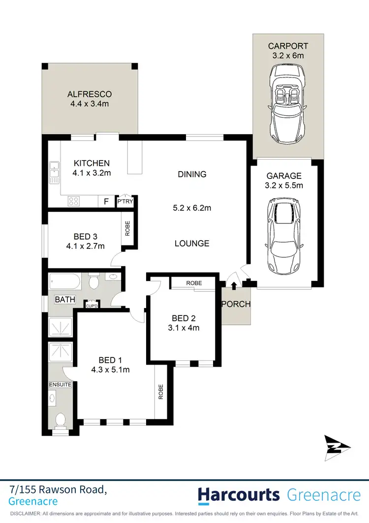 Floorplan of Homely townhouse listing, 7/155 Rawson Road, Greenacre NSW 2190
