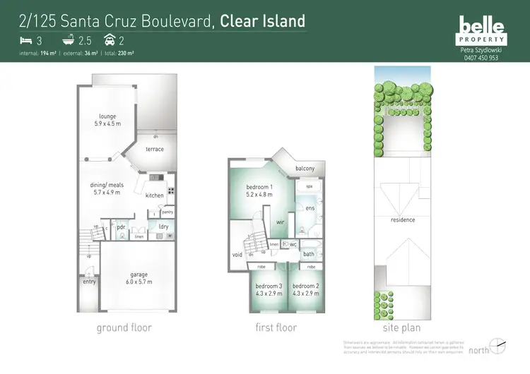 Floorplan of Homely townhouse listing, 2/125 Santa Cruz Bld Boulevard, Clear Island Waters QLD 4226