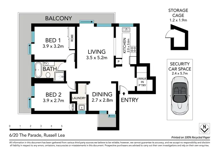 Floorplan of Homely apartment listing, 6/20-24 The Parade, Russell Lea NSW 2046