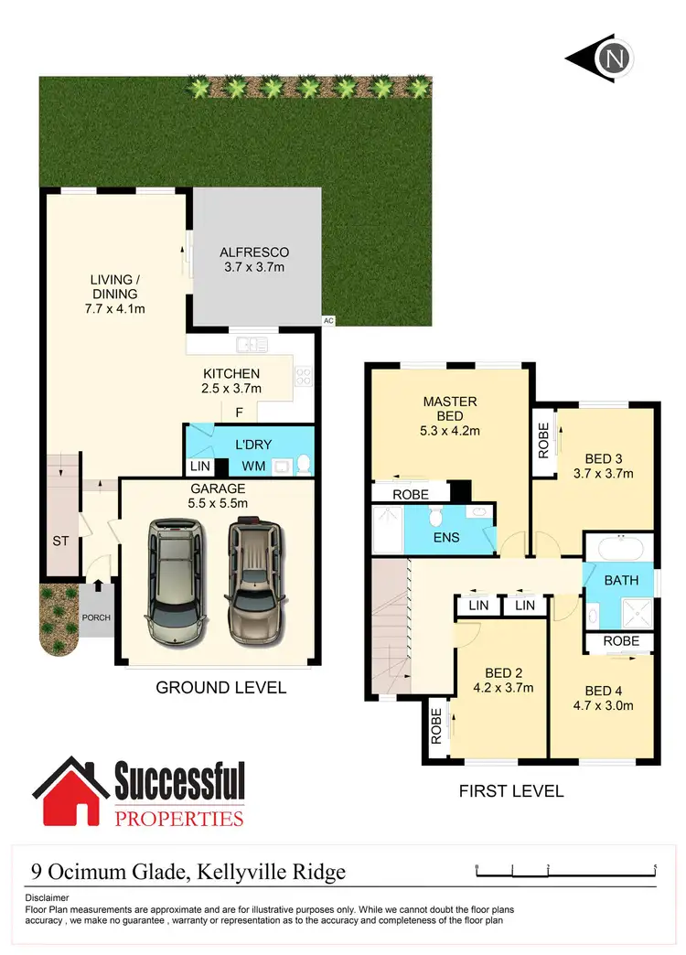 Floorplan of Homely townhouse listing, 9 Ocimum Glade, Kellyville Ridge NSW 2155