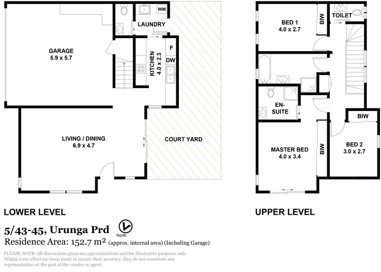 Floorplan of Homely townhouse listing, 5/43 Urunga Parade, Wollongong NSW 2500