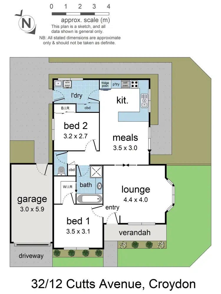 Floorplan of Homely unit listing, 32/12 Cutts Avenue, Croydon VIC 3136