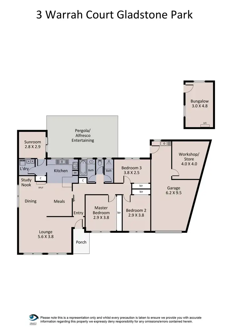 Floorplan of Homely house listing, 3 Warrah Court, Gladstone Park VIC 3043
