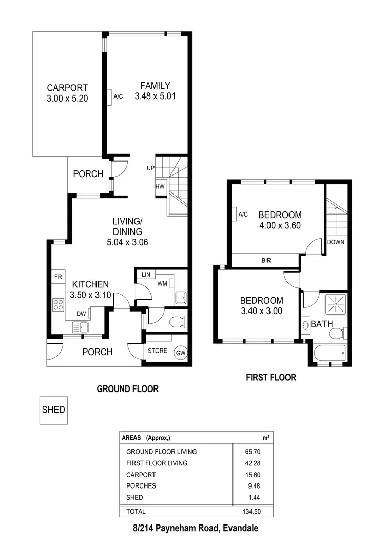 Floorplan of Homely townhouse listing, 8/214 Payneham Road, Evandale SA 5069