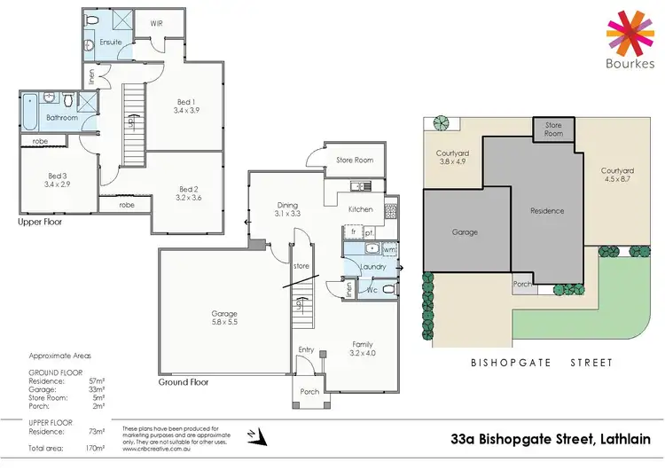 Floorplan of Homely townhouse listing, 33A Bishopsgate Street, Lathlain WA 6100