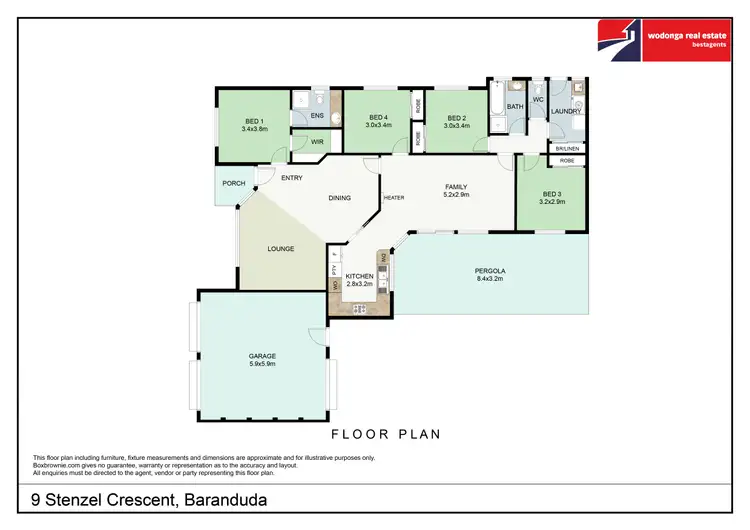 Floorplan of Homely house listing, 9 Stenzel Crescent, Baranduda VIC 3691