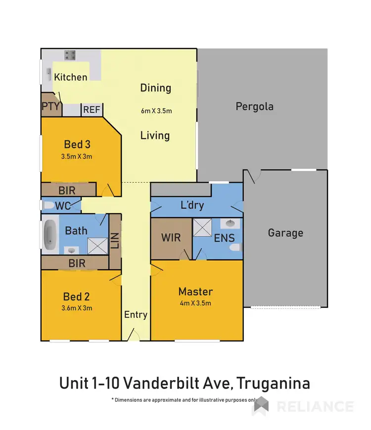 Floorplan of Homely unit listing, 1/10 Vanderbilt Avenue, Truganina VIC 3029