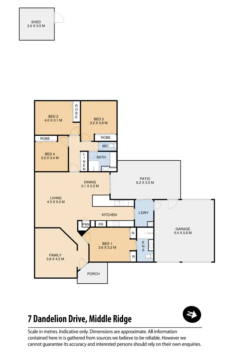 Floorplan of Homely house listing, 7 Dandelion Drive, Middle Ridge QLD 4350