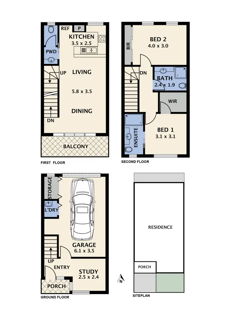 Floorplan of Homely townhouse listing, 61-85 Punt Street, Craigieburn VIC 3064