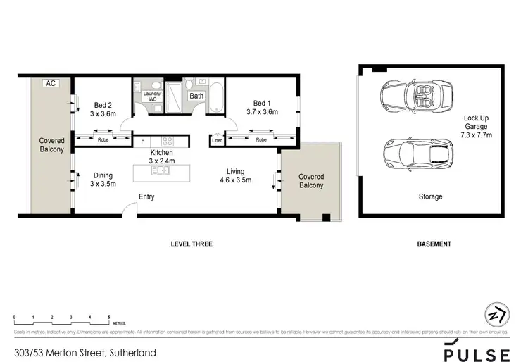 Floorplan of Homely apartment listing, 303/53 Merton Street, Sutherland NSW 2232