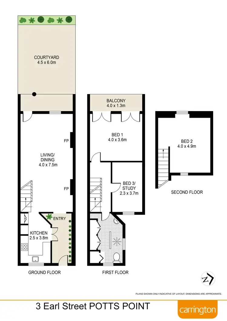 Floorplan of Homely terrace listing, 3 Earl Street, Potts Point NSW 2011