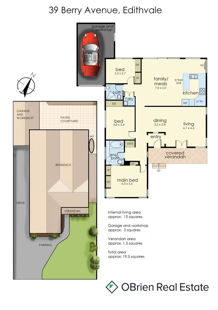 Floorplan of Homely house listing, 39 Berry Avenue, Edithvale VIC 3196