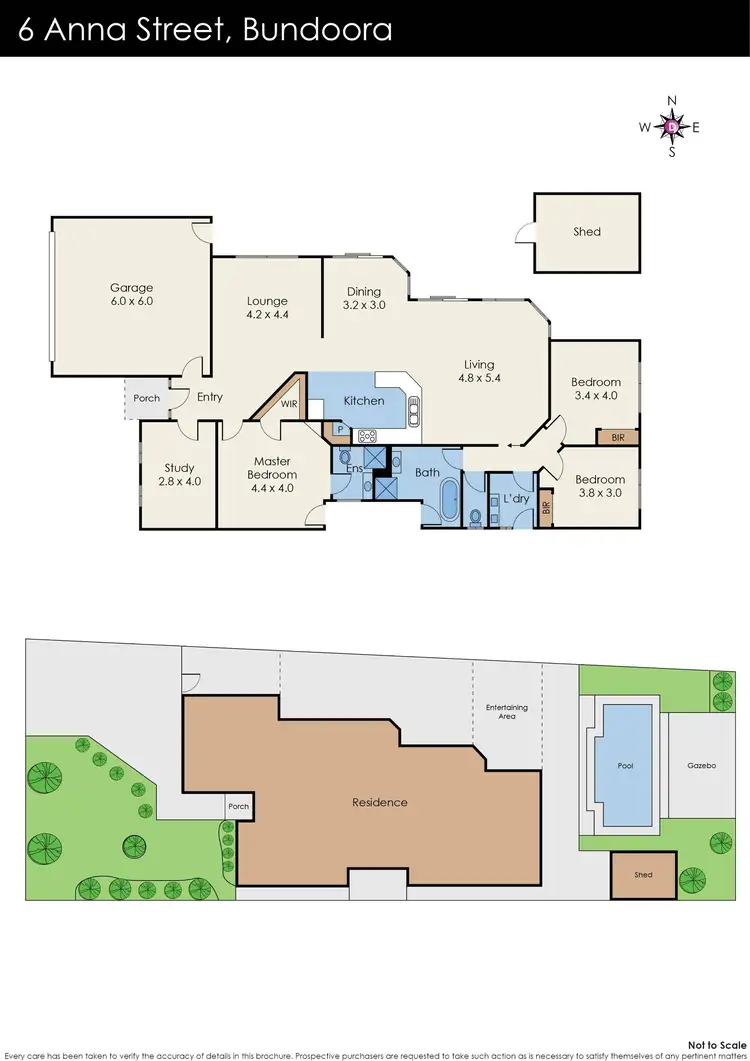 Floorplan of Homely house listing, 6 Anna Street, Bundoora VIC 3083