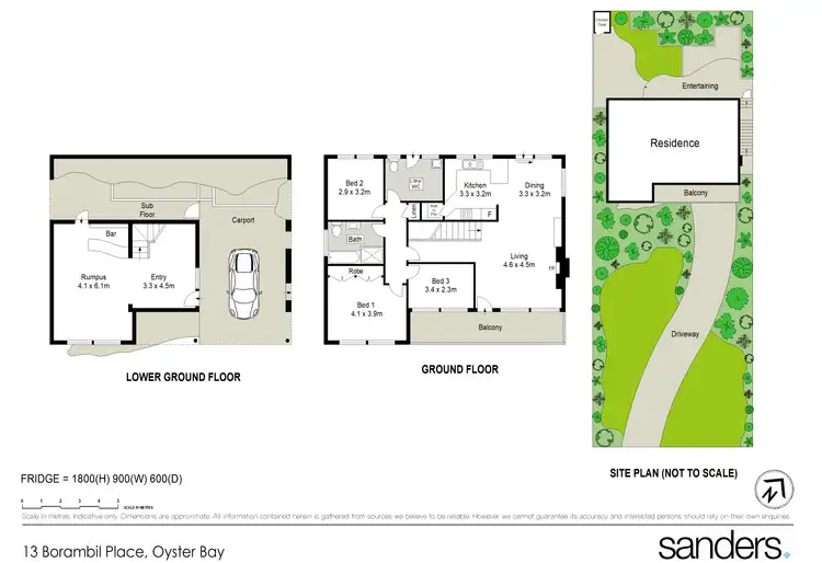 Floorplan of Homely house listing, 13 Borambil Place, Oyster Bay NSW 2225