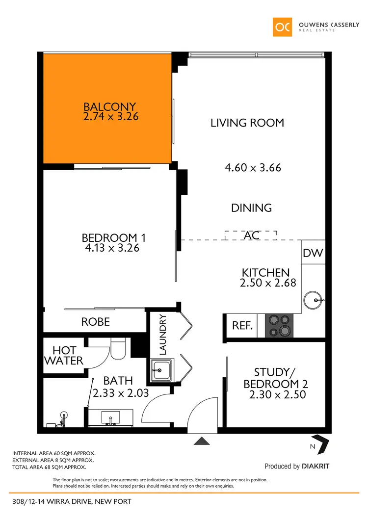 Floorplan of Homely apartment listing, 308/12-14 Wirra Drive, New Port SA 5015