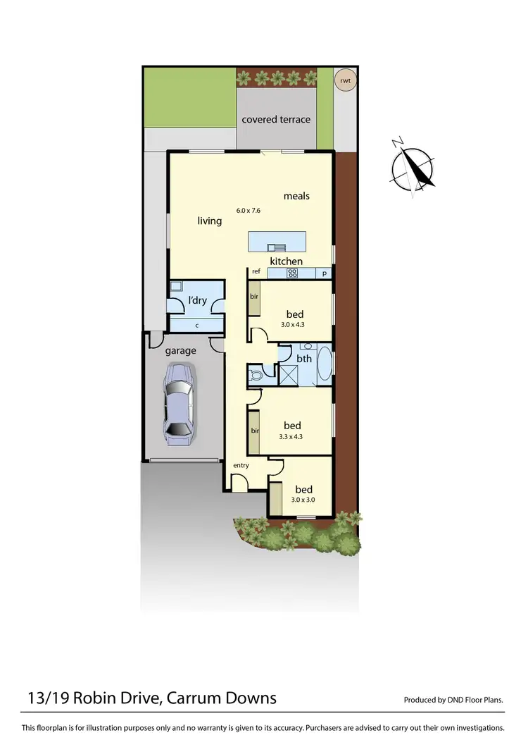 Floorplan of Homely unit listing, 13/19 Robin Drive, Carrum Downs VIC 3201