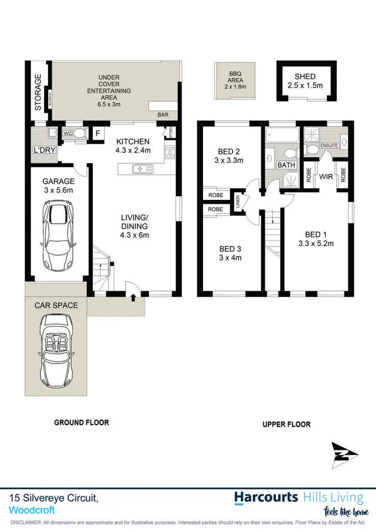 Floorplan of Homely house listing, 15 Silvereye Circuit, Woodcroft NSW 2767