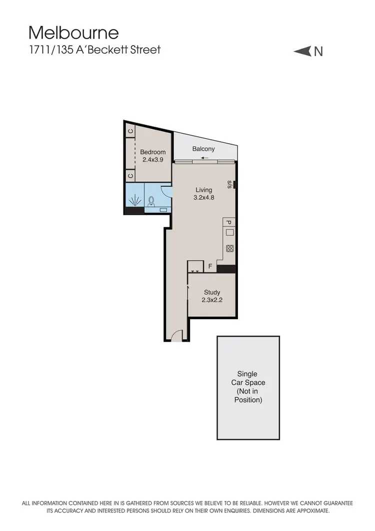 Floorplan of Homely apartment listing, 1711/135 A'beckett Street, Melbourne VIC 3000