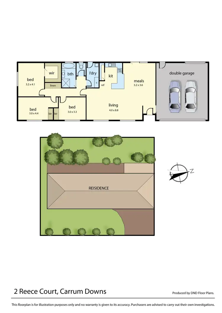 Floorplan of Homely house listing, 2 Reece Court, Carrum Downs VIC 3201