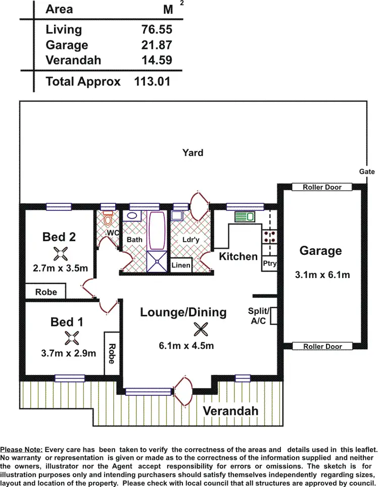 Floorplan of Homely unit listing, 2/3 Whiting Road, St Agnes SA 5097