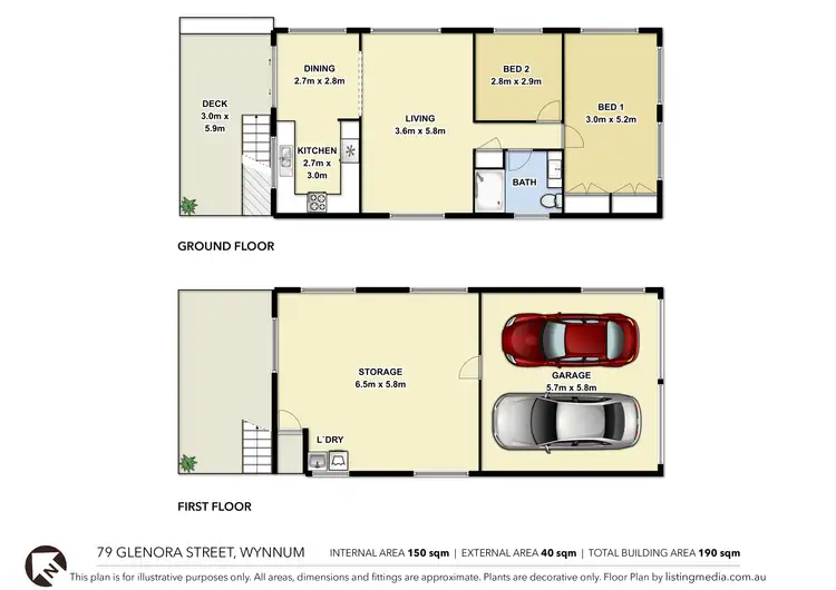 Floorplan of Homely house listing, 79 Glenora Street, Wynnum QLD 4178