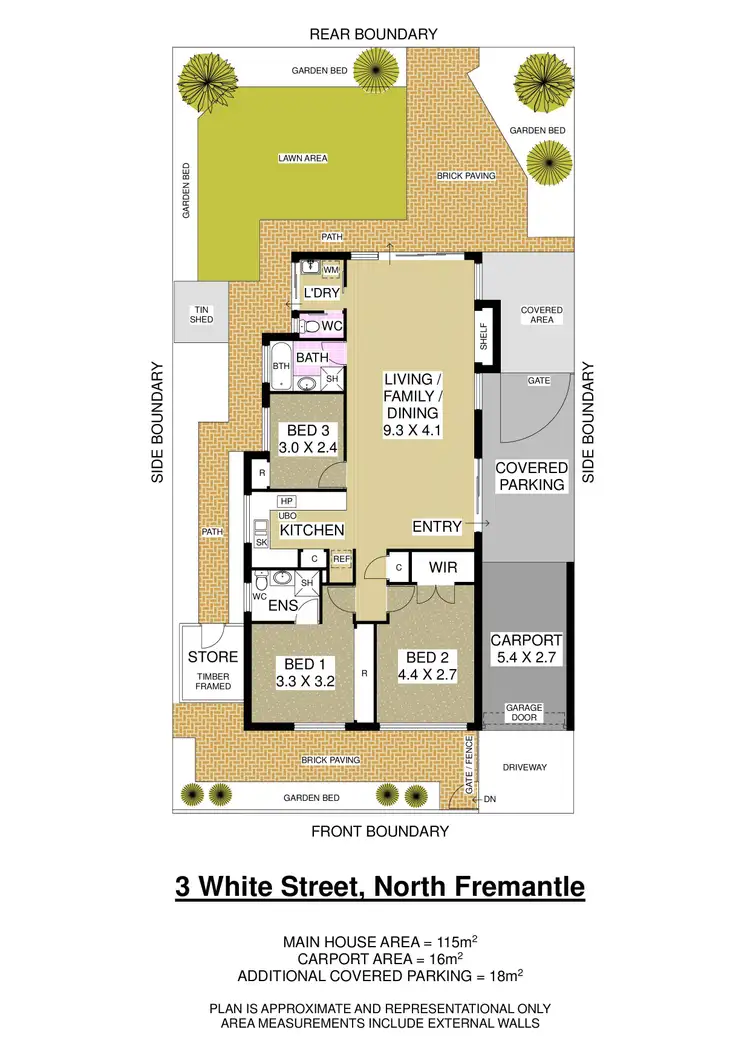Floorplan of Homely house listing, 3 White Street, North Fremantle WA 6159