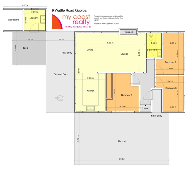 Floorplan of Homely house listing, 9 Wattle Road, Quoiba TAS 7310