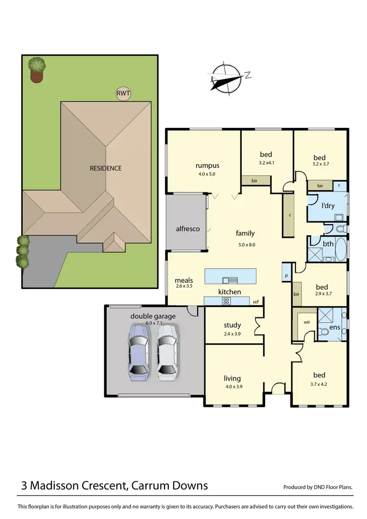 Floorplan of Homely house listing, 3 Madisson Crescent, Carrum Downs VIC 3201