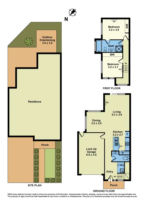 Floorplan of Homely townhouse listing, 1/23 Derrimut Street, Albion VIC 3020