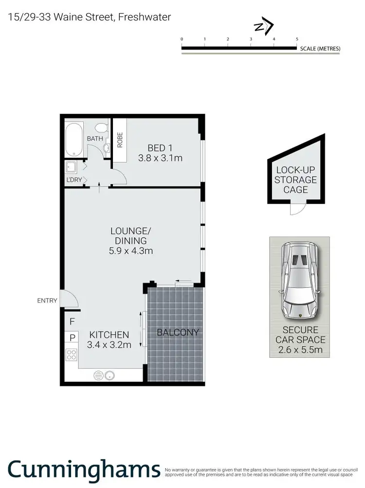 Floorplan of Homely unit listing, 15/29-33 Waine Street, Freshwater NSW 2096