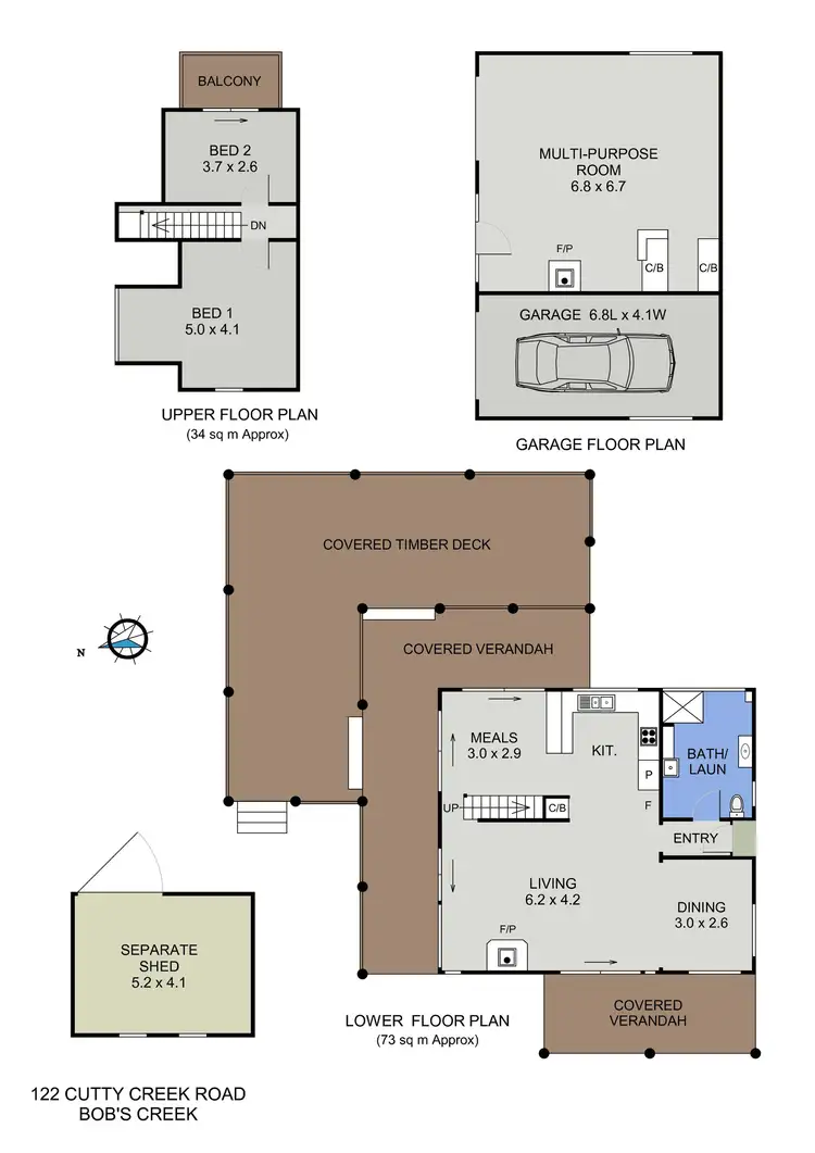 Floorplan of Homely house listing, 122 Cutty Creek Road, Bobs Creek NSW 2443