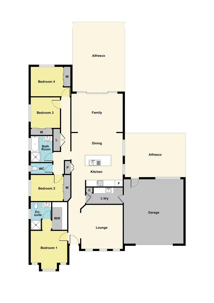 Floorplan of Homely house listing, 8 Greenside Place, Miners Rest VIC 3352