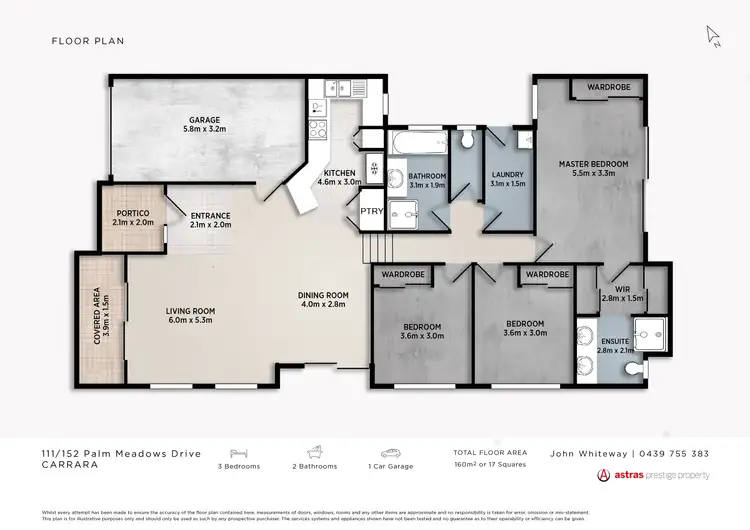 Floorplan of Homely townhouse listing, 111/152 Palm Meadows Drive, Carrara QLD 4211